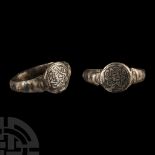 Medieval Silver Ring with Star of David