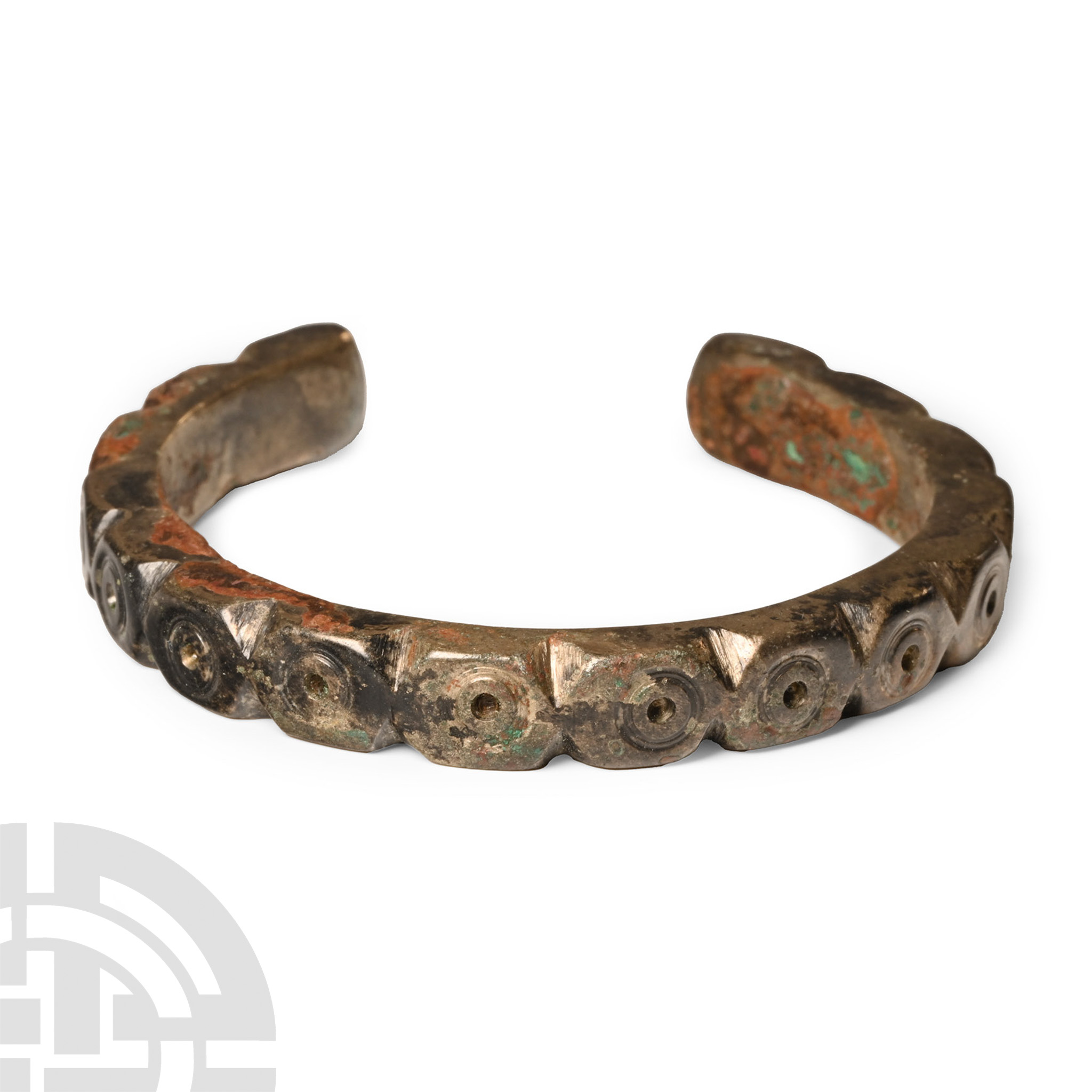 Western Asiatic Bronze Bracelet With Ring and Dots