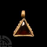 Medieval Gold and Garnet Pendant