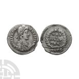 Ancient Roman Imperial Coins - Valentinian II - Votive AR Siliqua