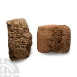 Mesopotamian Cuneiform Tablet Fragment Group