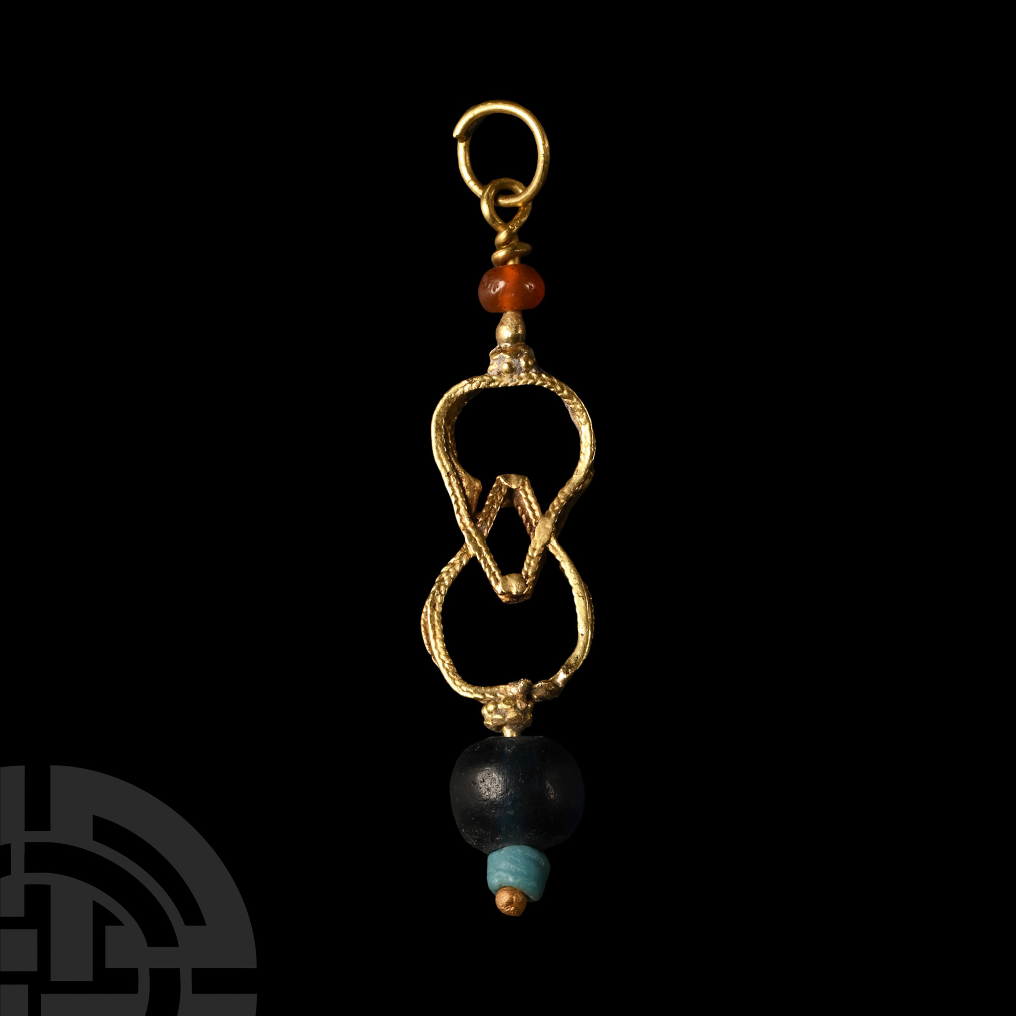 Western Asiatic Gold Openwork Bead Pendant