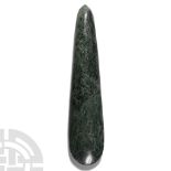 Very Large Stone Age Papuan Polished Green Stone Axehead