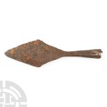 Medieval Lozenge-Shaped Iron Arrowhead