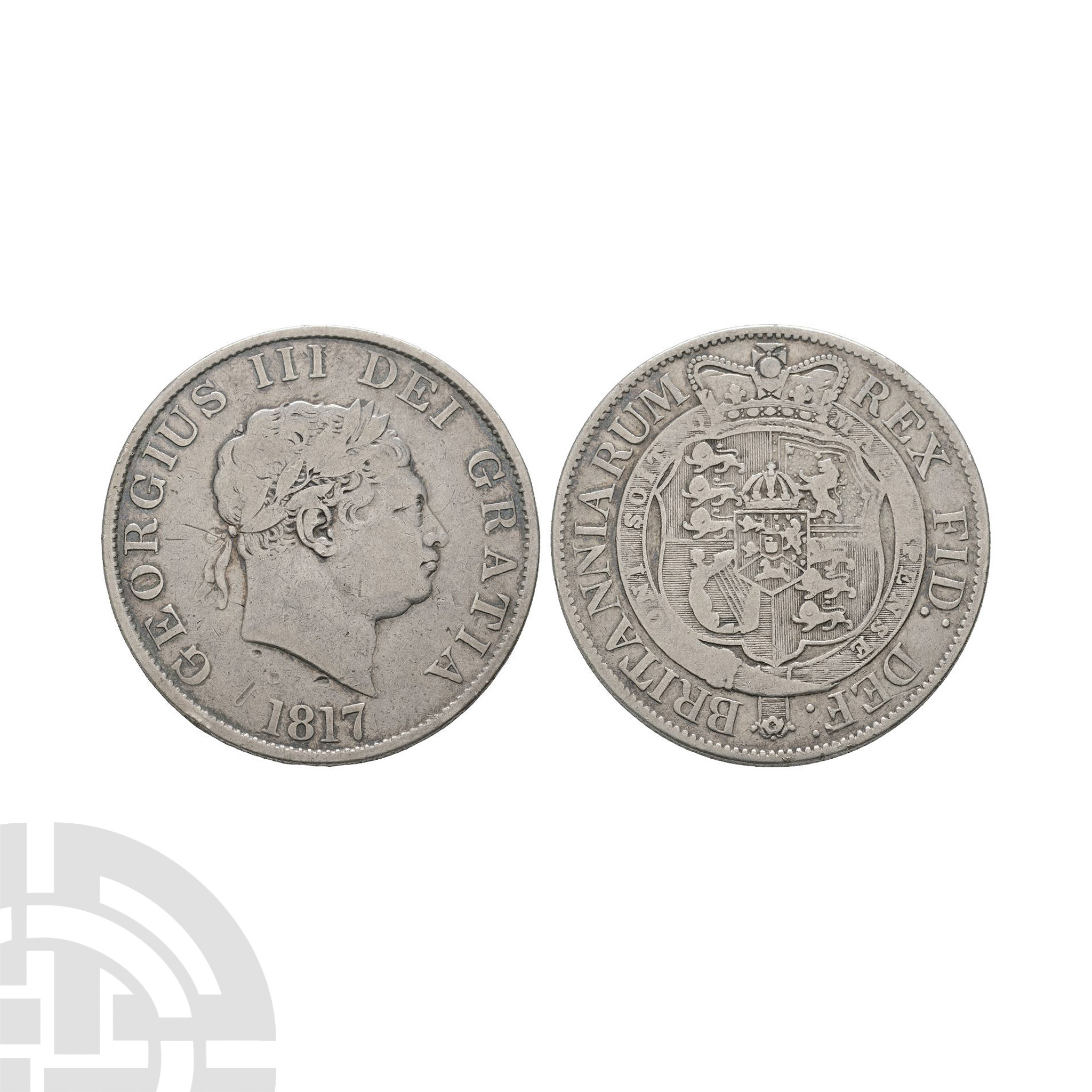 English Milled Coins - George III - 1817 - AR Halfcrown