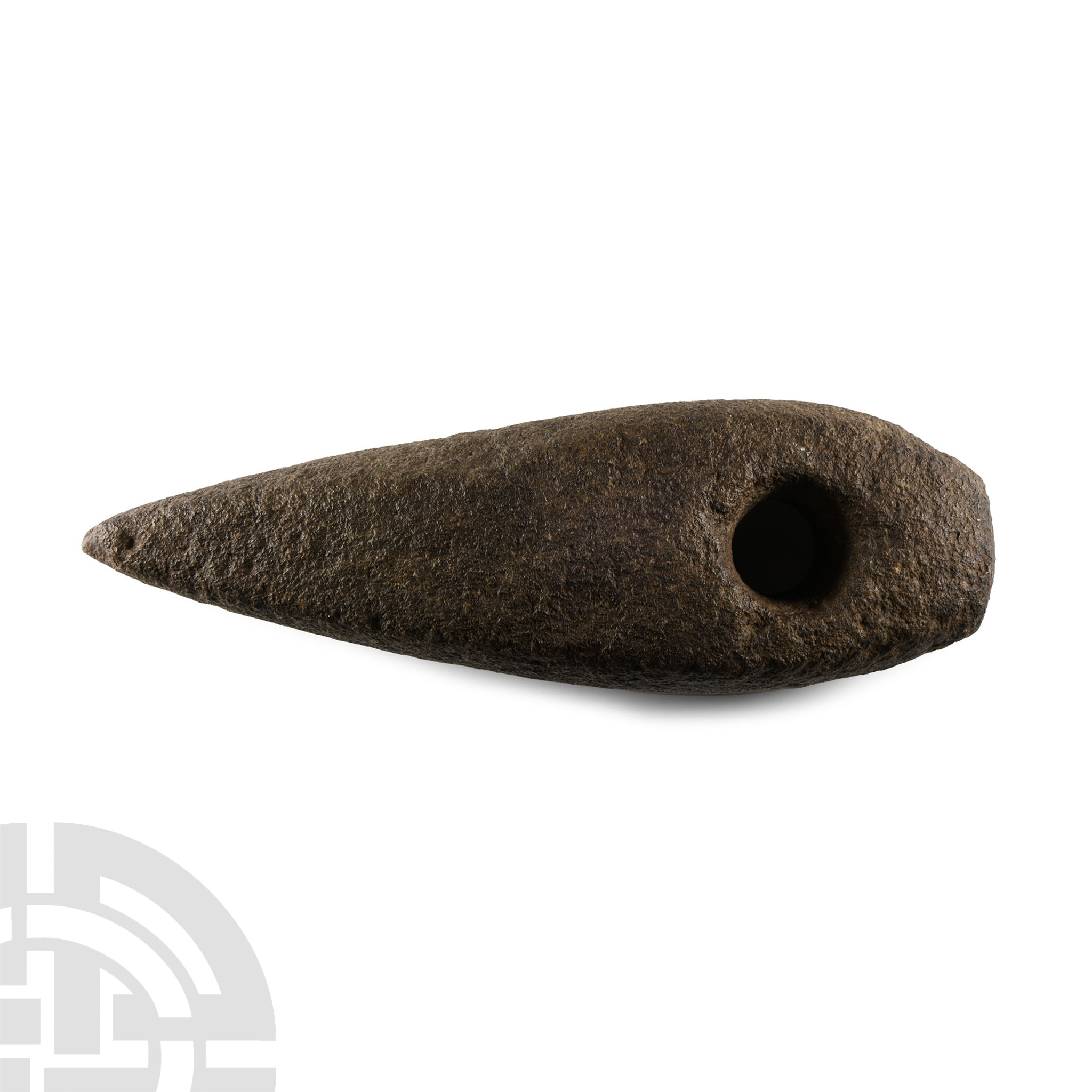 Large Stone Age Pierced Boat-Shaped Axehead - Image 2 of 3