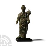 Roman Bronze Figure of Fortuna