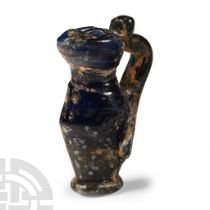 Roman Blue Glass Miniature Flagon