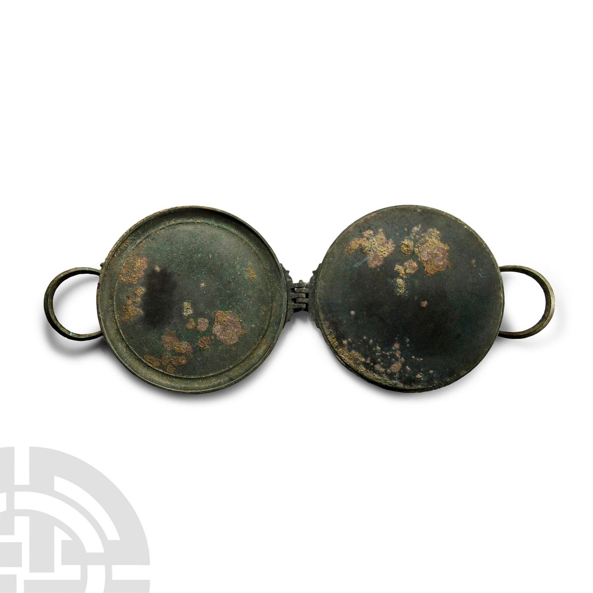 Hellenistic Bronze Folding Travelling Mirror - Image 3 of 3