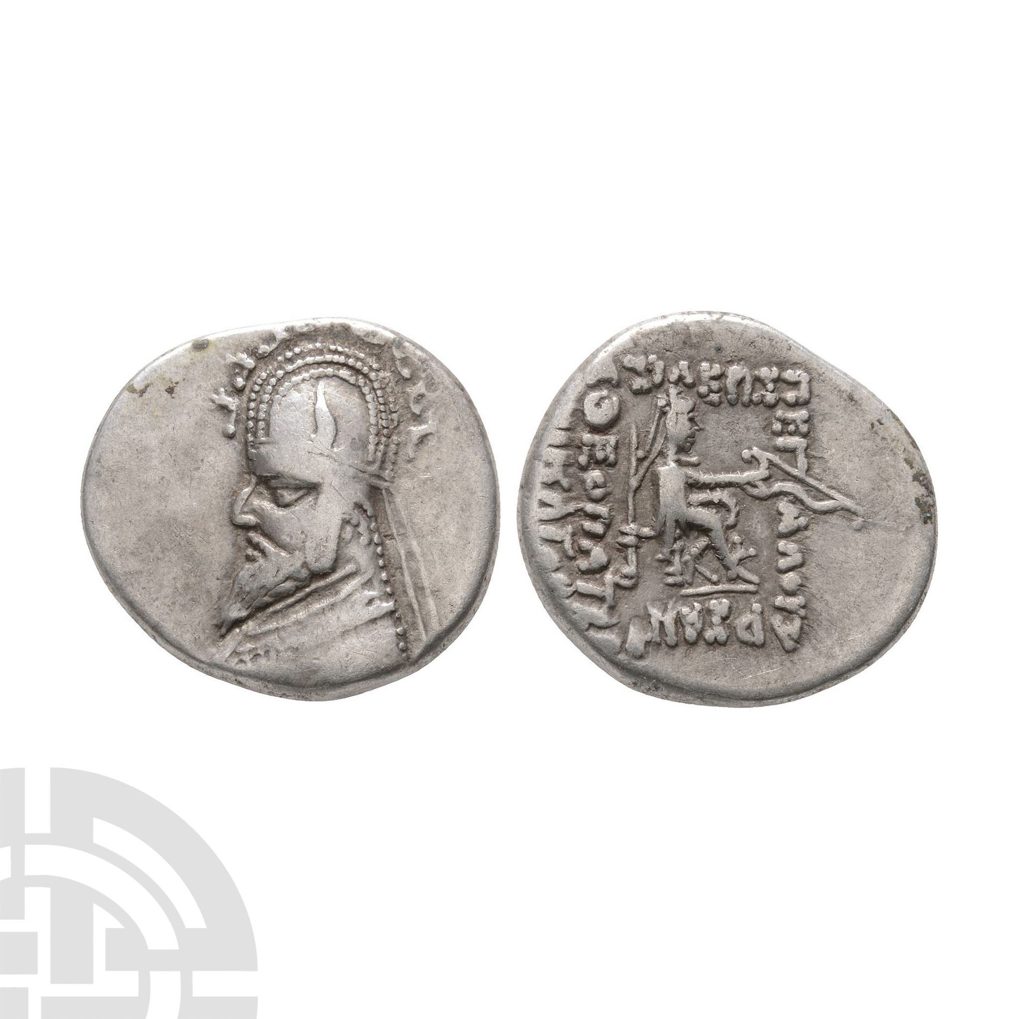 Ancient Greek Coins - Parthian Dynasty - Sinatrukes - AR Drachm