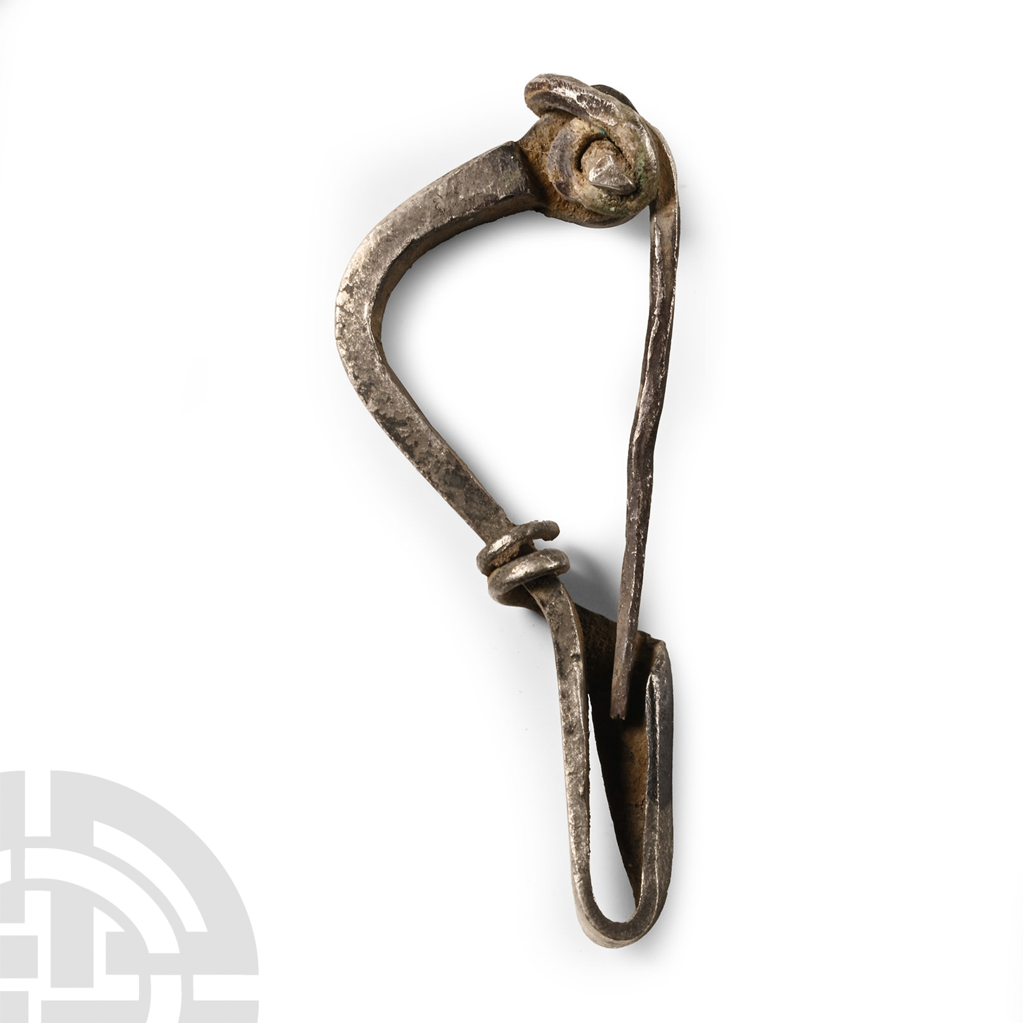 Iron Age Celtic Silver Bow Brooch