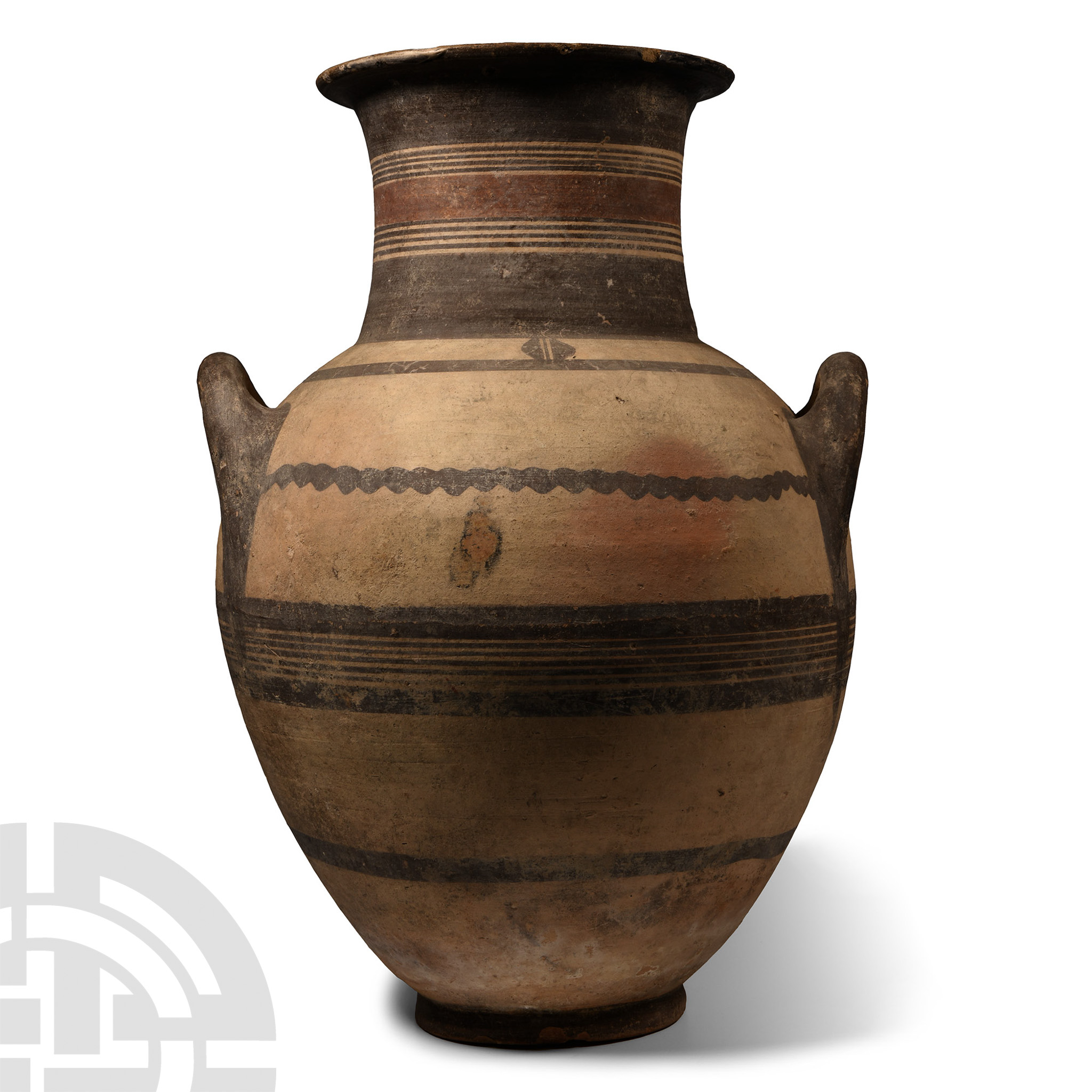 Very Large Cypriot Bichrome Ware Pottery Amphora - Image 2 of 4