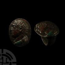 Egyptian Bronze Ring with Portrait