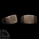 Roman Silver Military Ring with Inscription