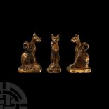 Egyptian Gold Goddess Bastet Cat Amulet