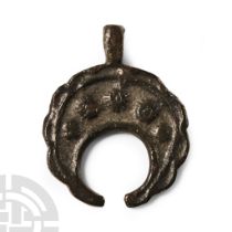 Roman Bronze Lunar Pendant