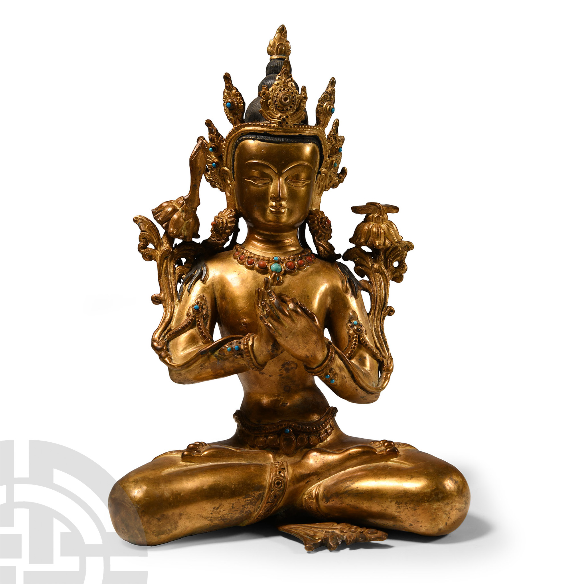 Sino-Tibetan Gilt Bronze Buddha Statue