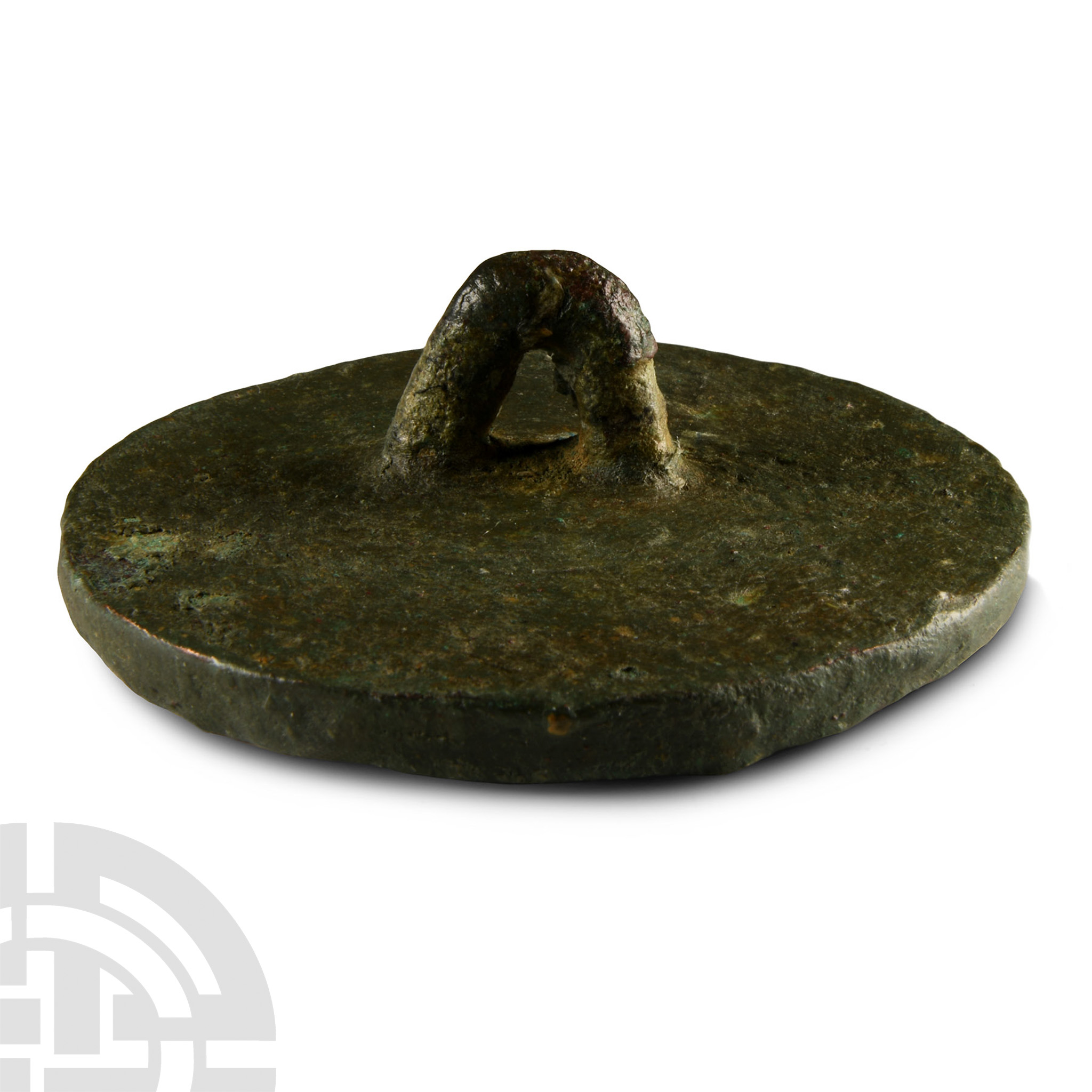 Large Bactrian Copper Stamp Seal with Standing Figure - Image 2 of 2