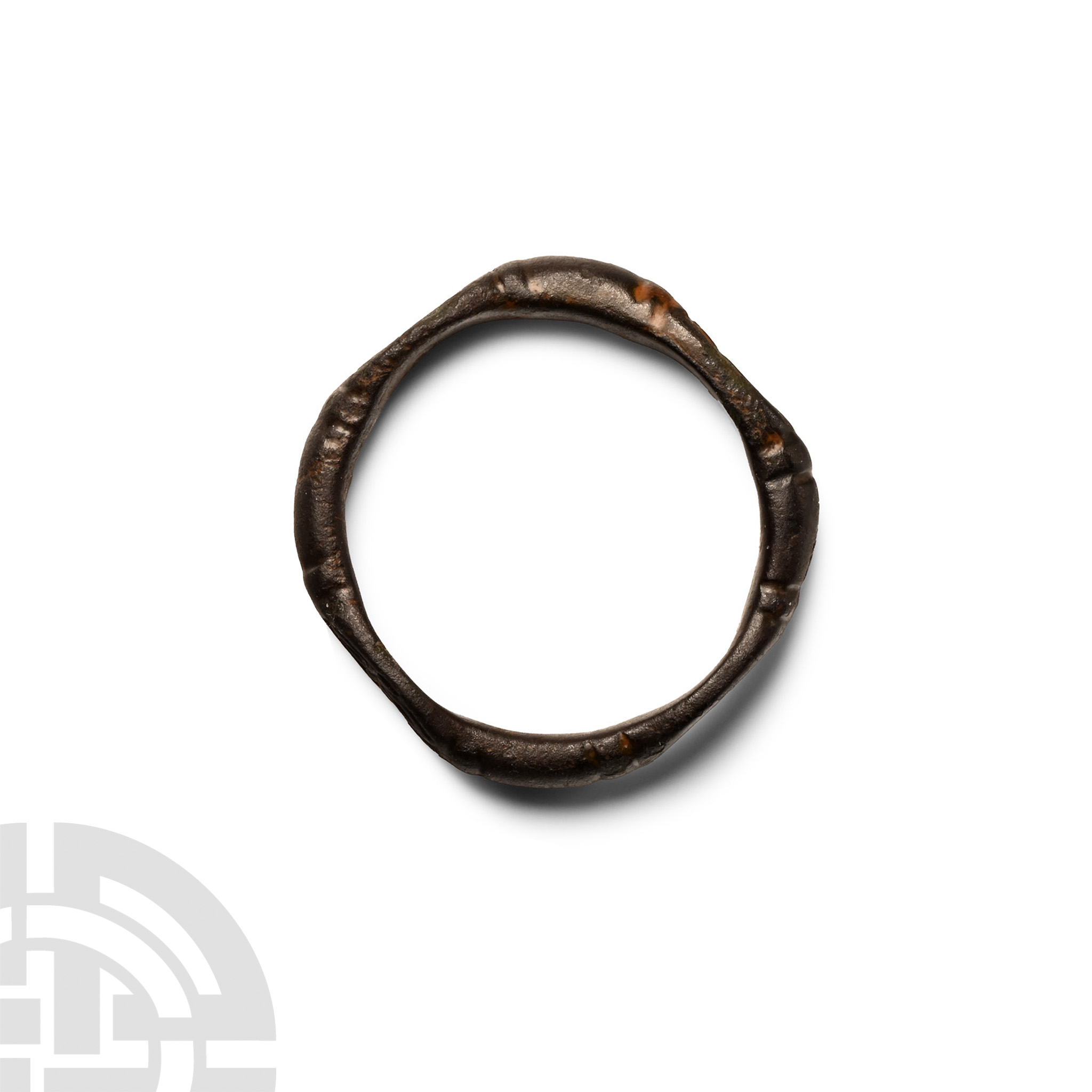 Late Anglo-Saxon Bronze Ring with Four Ovate Bezels - Image 2 of 3
