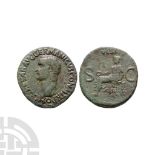 Ancient Roman Imperial Coins - Caligula - Vesta AE As