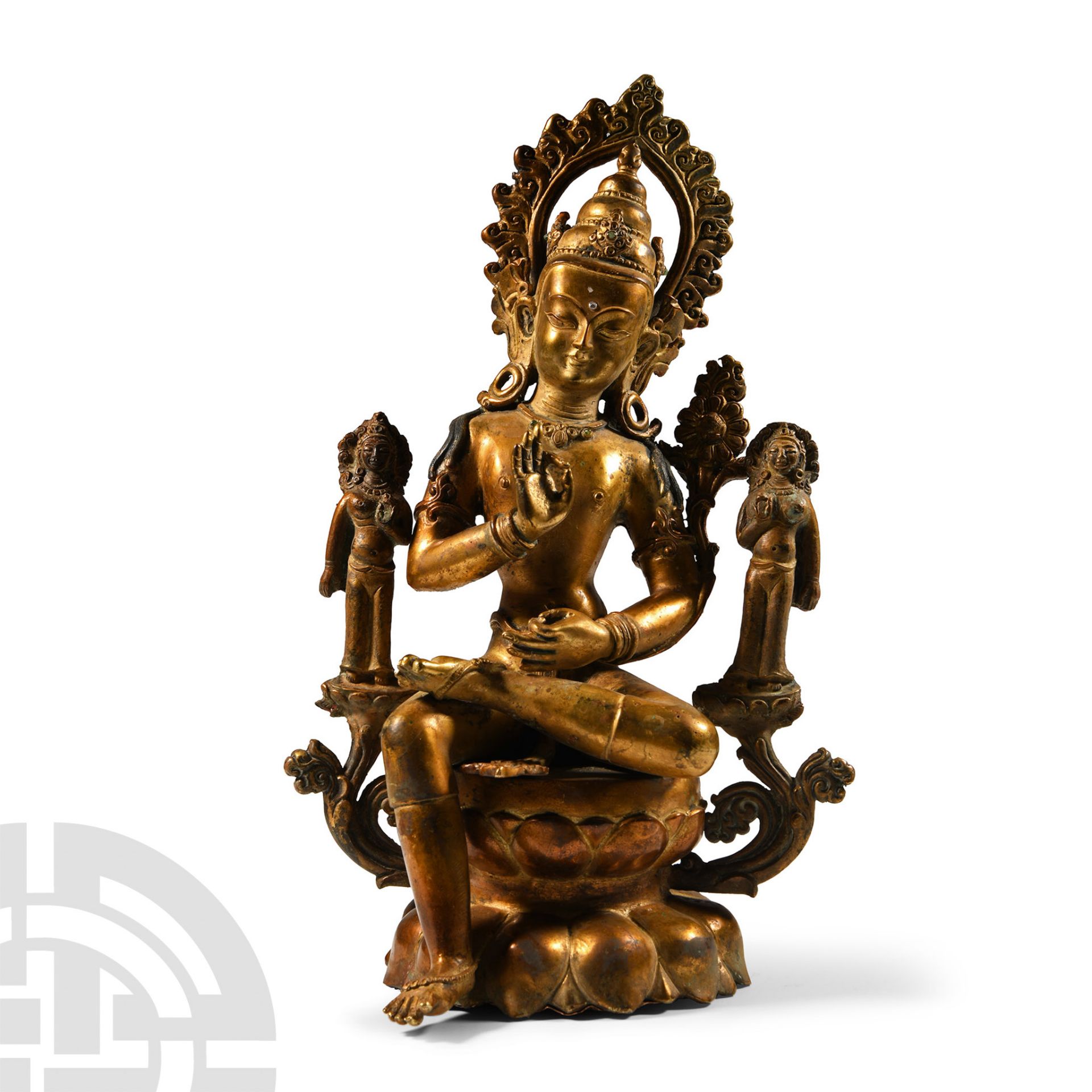 Sino-Tibetan Gilt Bronze Buddha Statue