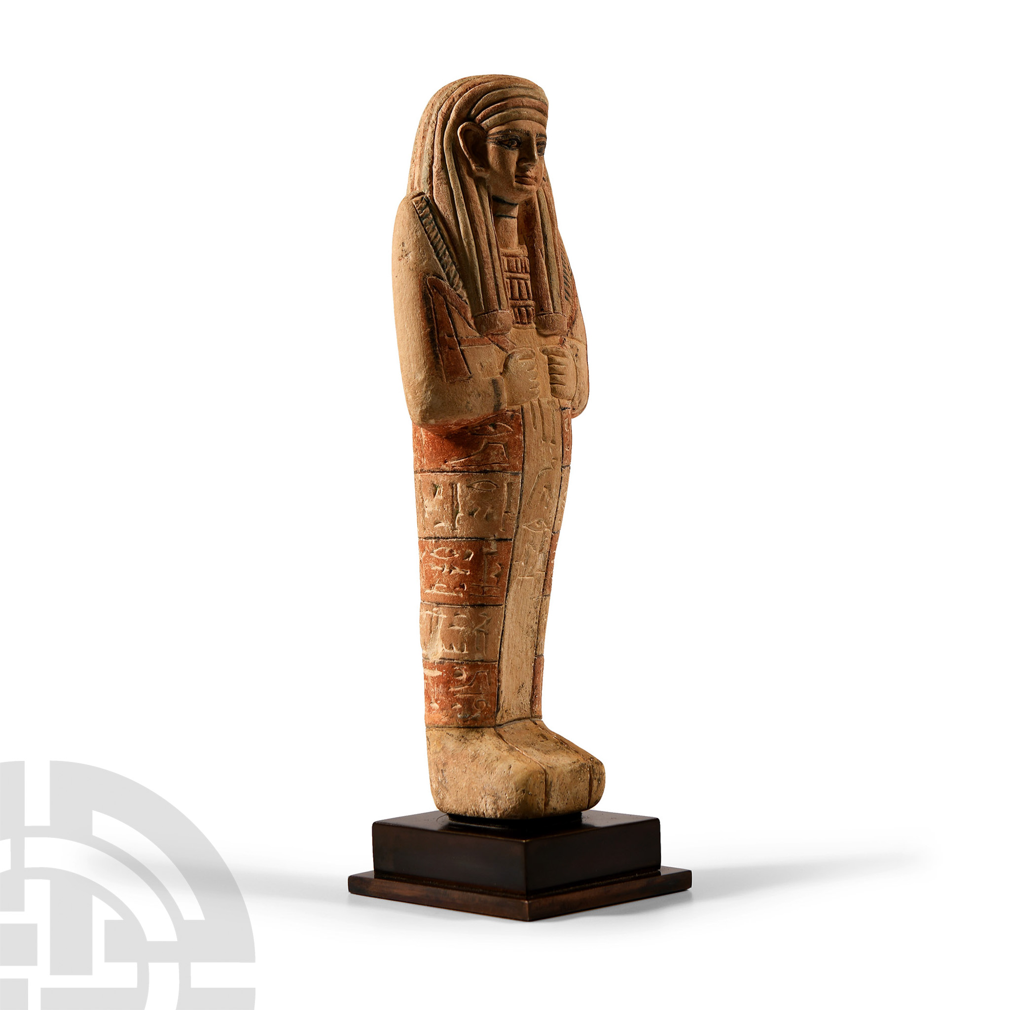 Egyptian Limestone Painted Shabti Inscribed for Ir-Nu - Image 4 of 4