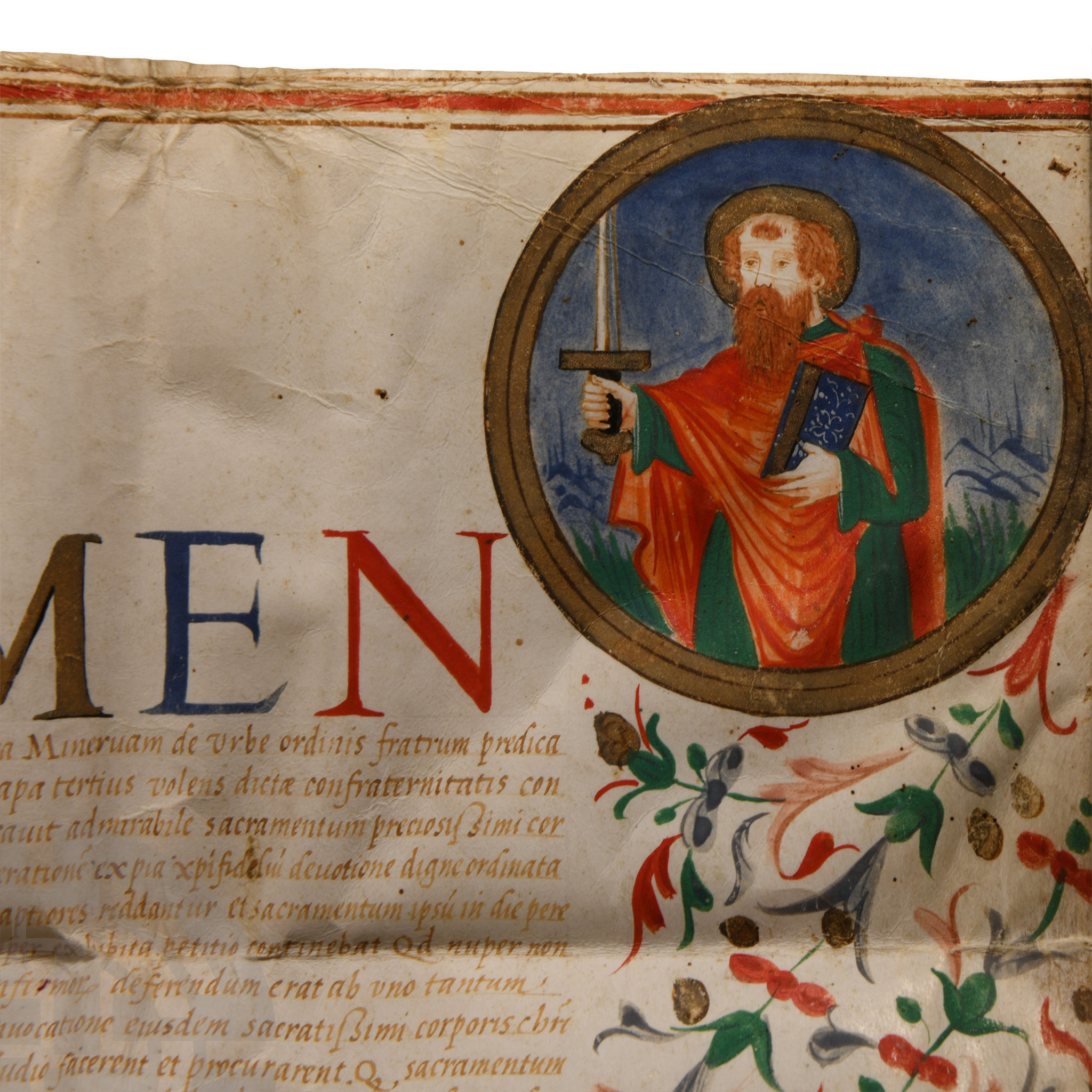 Post Medieval Vellum Document of Pope Paul III - Image 4 of 6