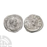 Ancient Roman Imperial Coins - Macrinus - Salus AR Denarius