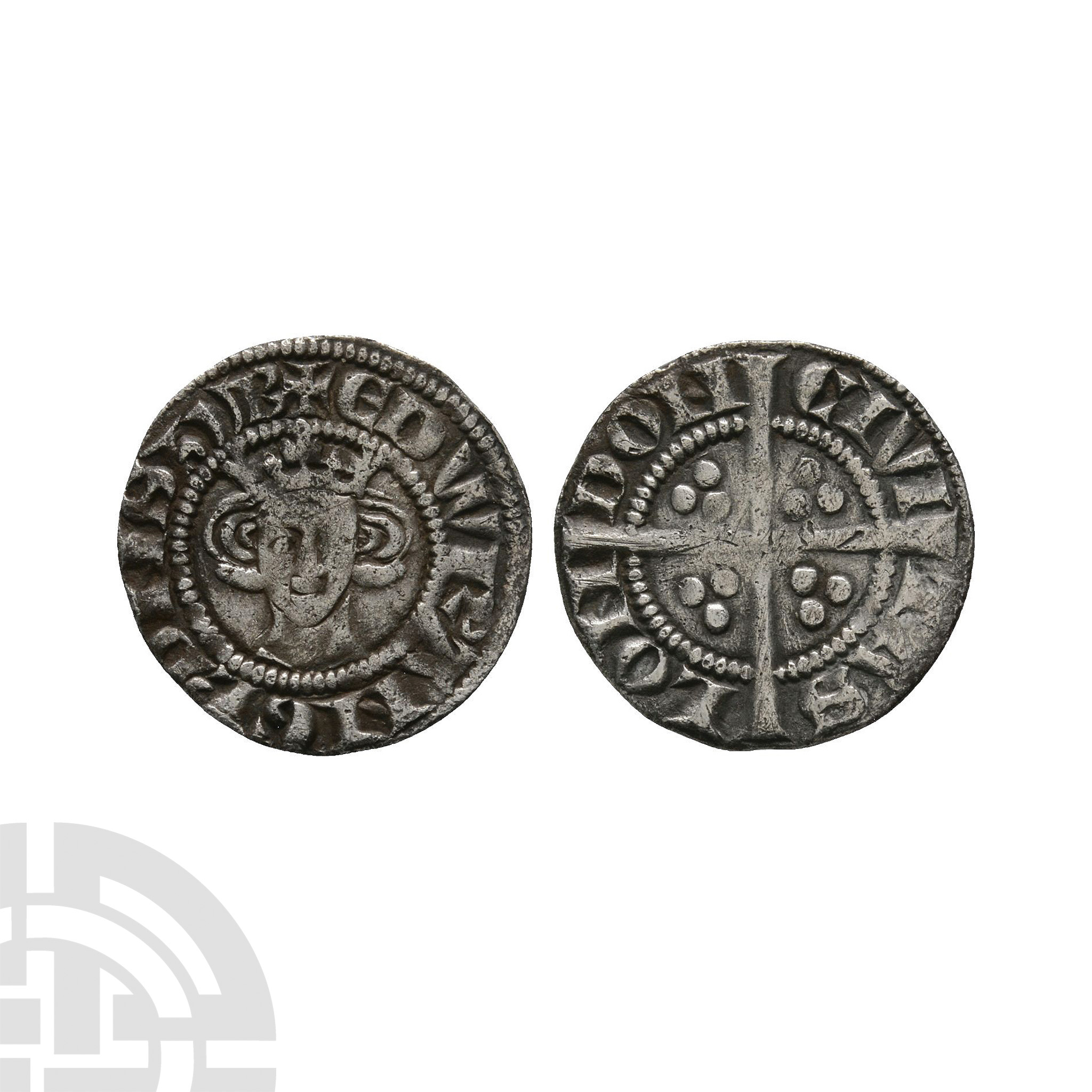English Medieval Coins - Edward I - London - AR Long Cross Halfpenny