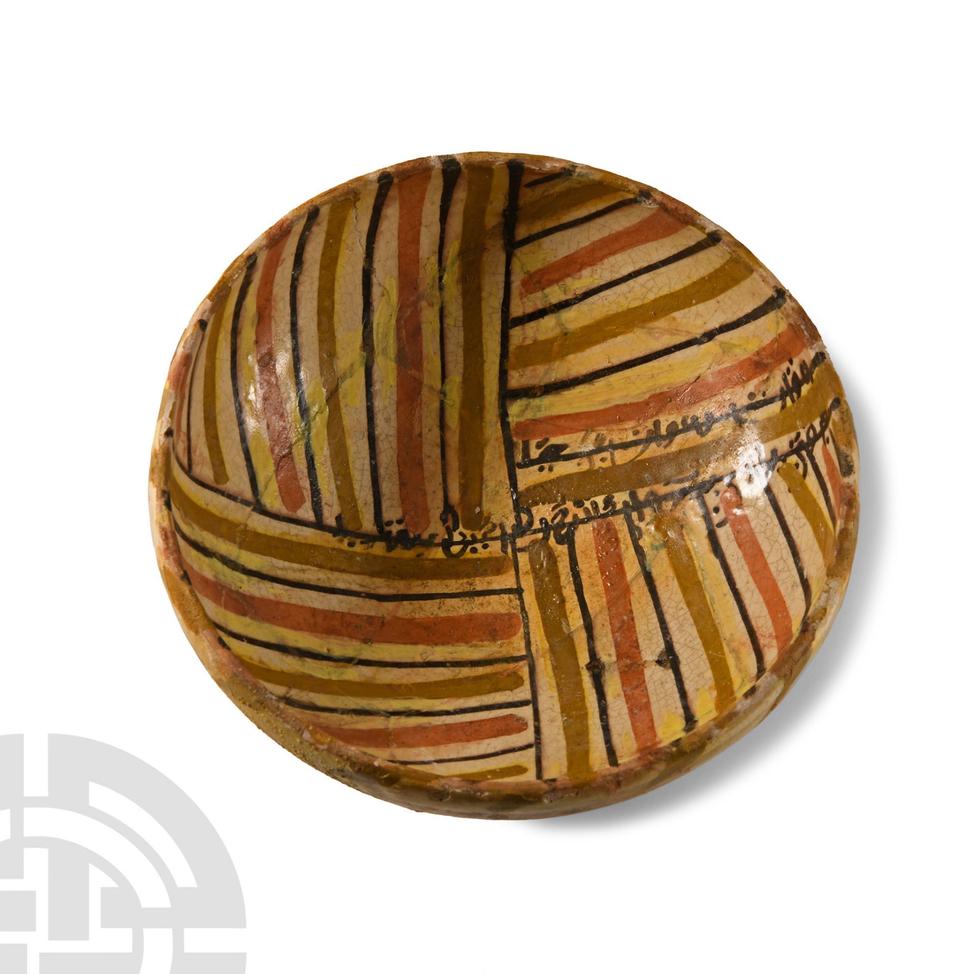 Central Asian Pottery Bowl with Kufic Inscription