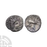 Celtic Iron Age Coins - Iceni - Norfolk Moustached God - Plated AR Silver Unit