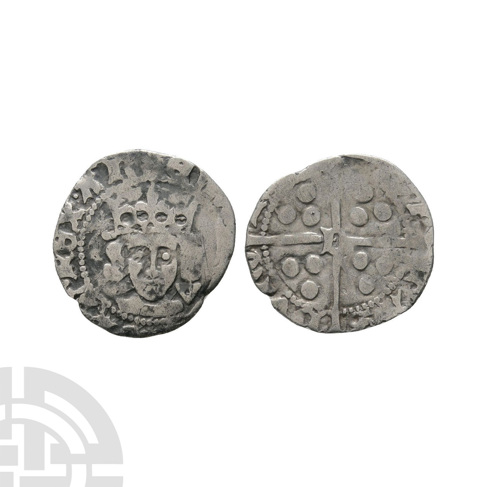 English Medieval Coins - Edward IV - Durham - Bishop Dudley AR Penny