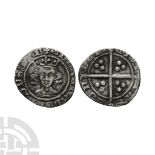English Medieval Coins - Edward III - London - AR Pellet Before Edward Long Cross Penny