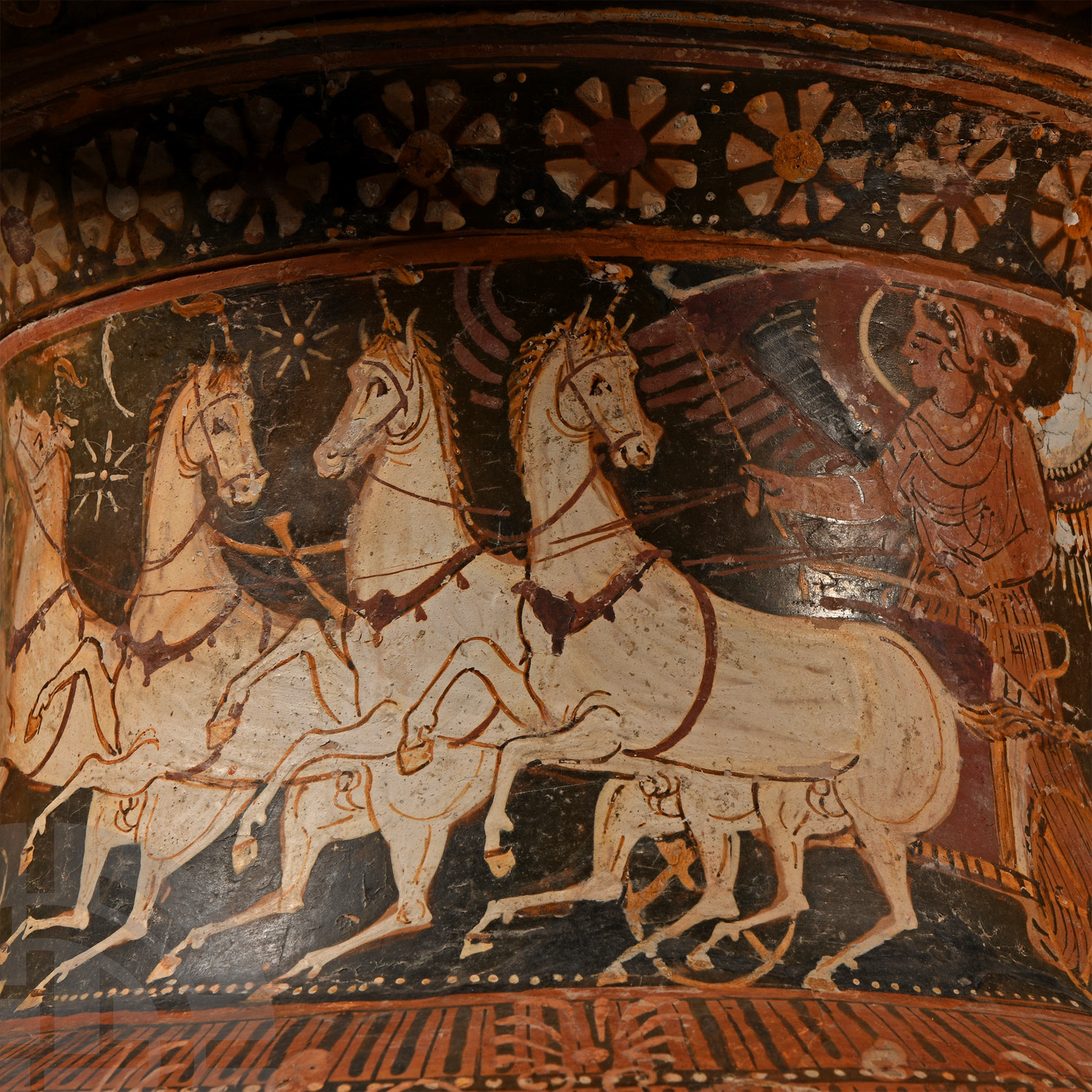 Monumental Apulian Red-Figure Volute Krater Attributed to the Licurgus Painter - Image 4 of 8