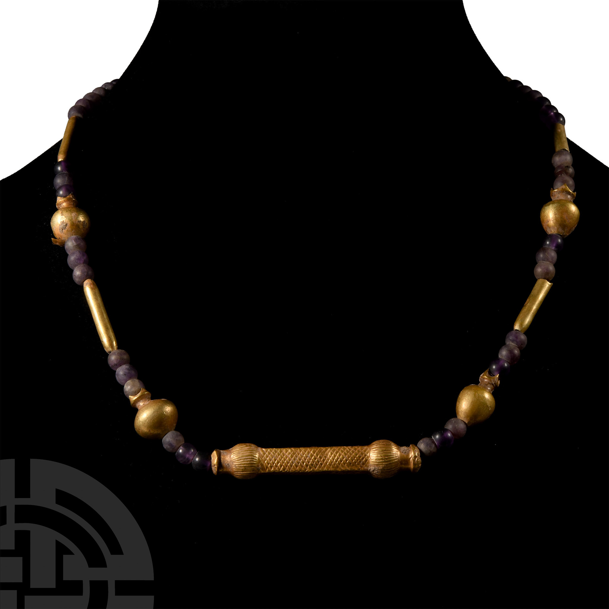 Mesopotamian Gold and Other Bead Necklace - Image 2 of 2