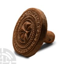 Large Byzantine Terracotta Bread Stamp