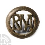 Roman Bronze ROMA Brooch