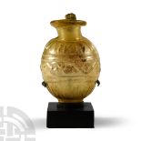 Roman Yellow Glass Flask
