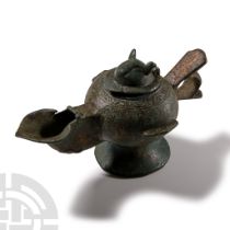 Western Asiatic Oil Lamp with Decorations