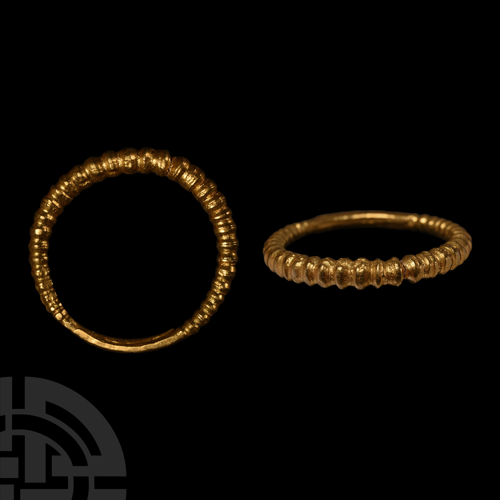 Viking Age Gold Ribbed Ring