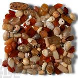 Western Asiatic Mixed Agate and Carnelian Bead Group