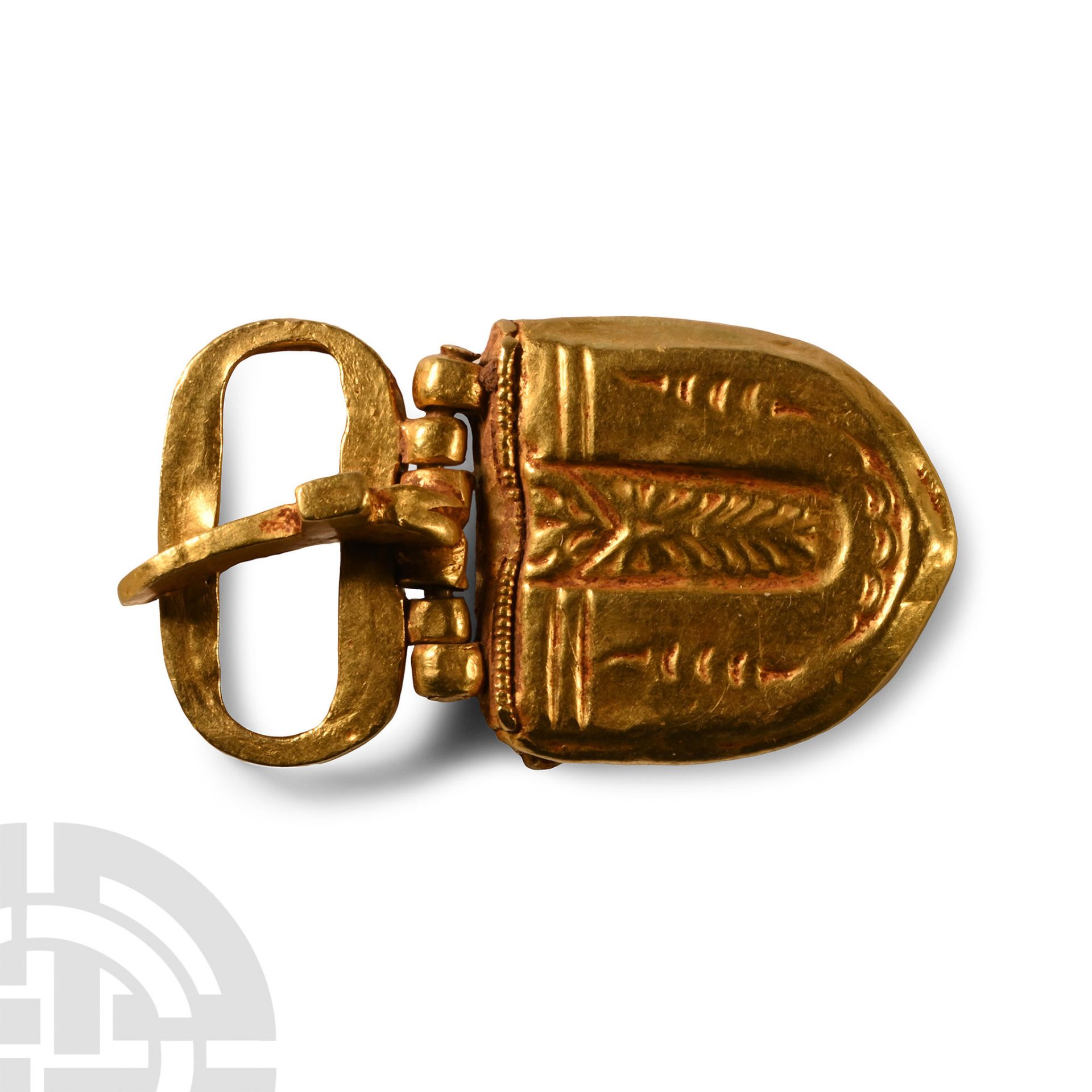 Byzantine Decorated Gold Belt Buckle - Bild 2 aus 2