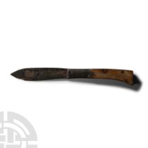 Post Medieval 'Thames' Iron Knife with Bone Handle