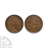 World Coins - United States - Civil War - AE One Cent Token