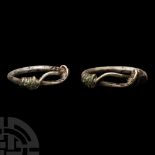 Viking Age Silver Ring with Coiled Shoulders