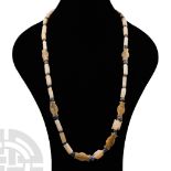 Western Asiatic Lapis Lazuli and Stone Bead Necklace