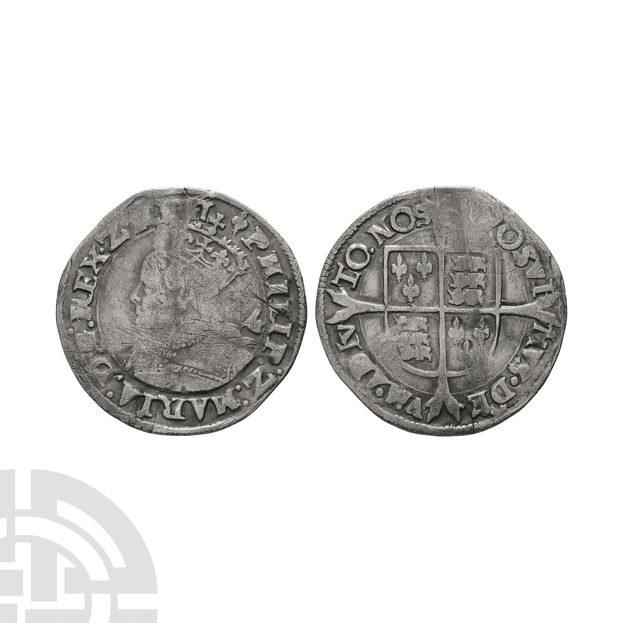 Tudor to Stuart Coins - Philip and Mary - Lis - AR Groat
