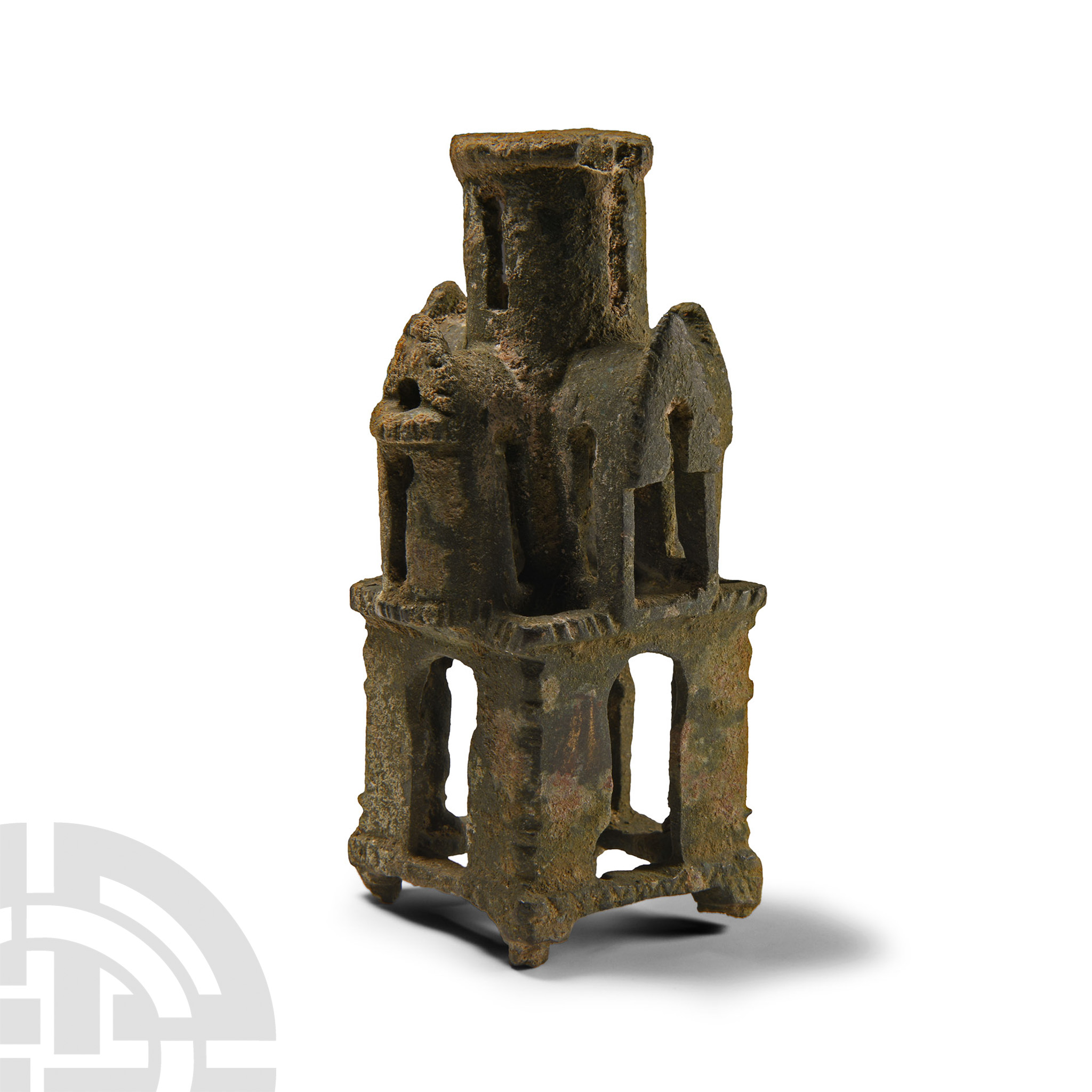 Byzantine Bronze Ecclesiastical Finial Support for a Cross - Image 2 of 2