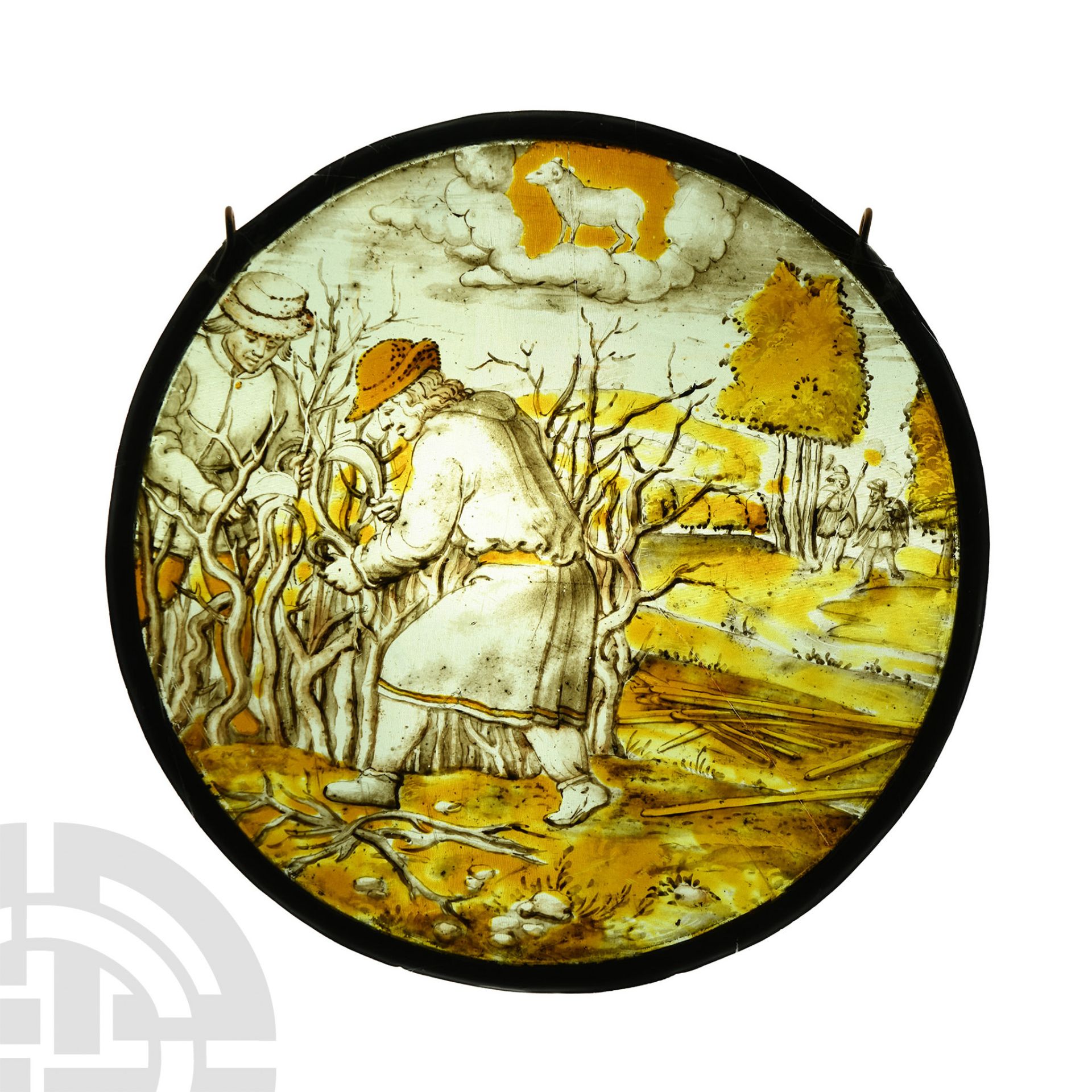 Renaissance Stained Glass Panel of The Month of March