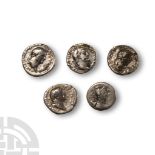 Ancient Roman Imperial Coins - Early Mixed AR Denarius Group [5]